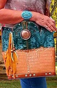 top shelf tote bag handcrafted from cowboy boots at chris thompson bags