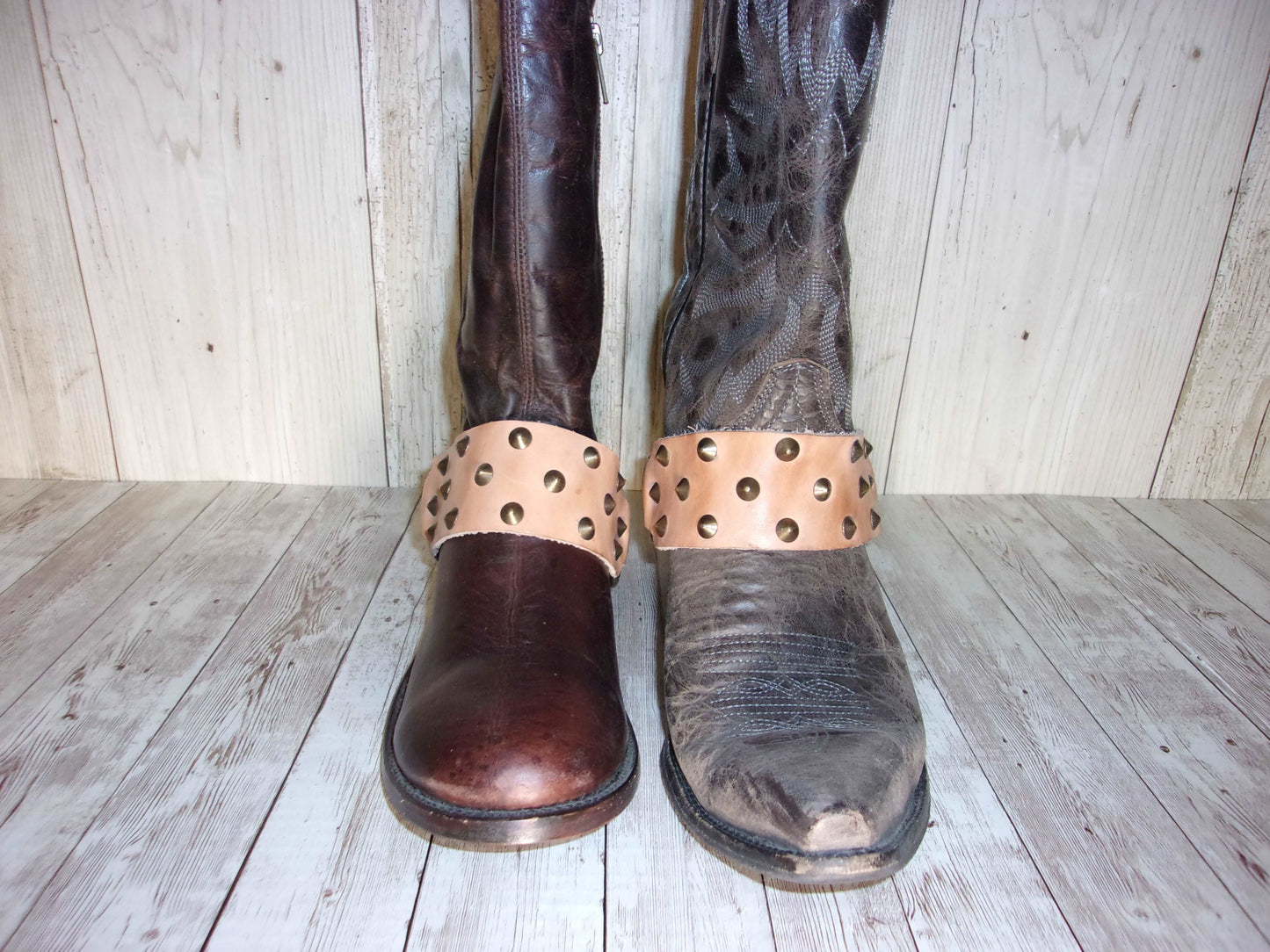 Boot Bracelet Decoration (Pair) wr21 handcrafted from cowboy boots. Shop Apparel & Accessories at ChrisThompsonBags.com and buy the best boot accents, boot accessory, boot bling, boot bracelet, boot decor, boot jewelry, boot wrap, cowboy boot bling, cowboy boot decor, cowgirl boot bling, decorate boots, ugg decoration, western boot decor at Chris Thompson Bags.