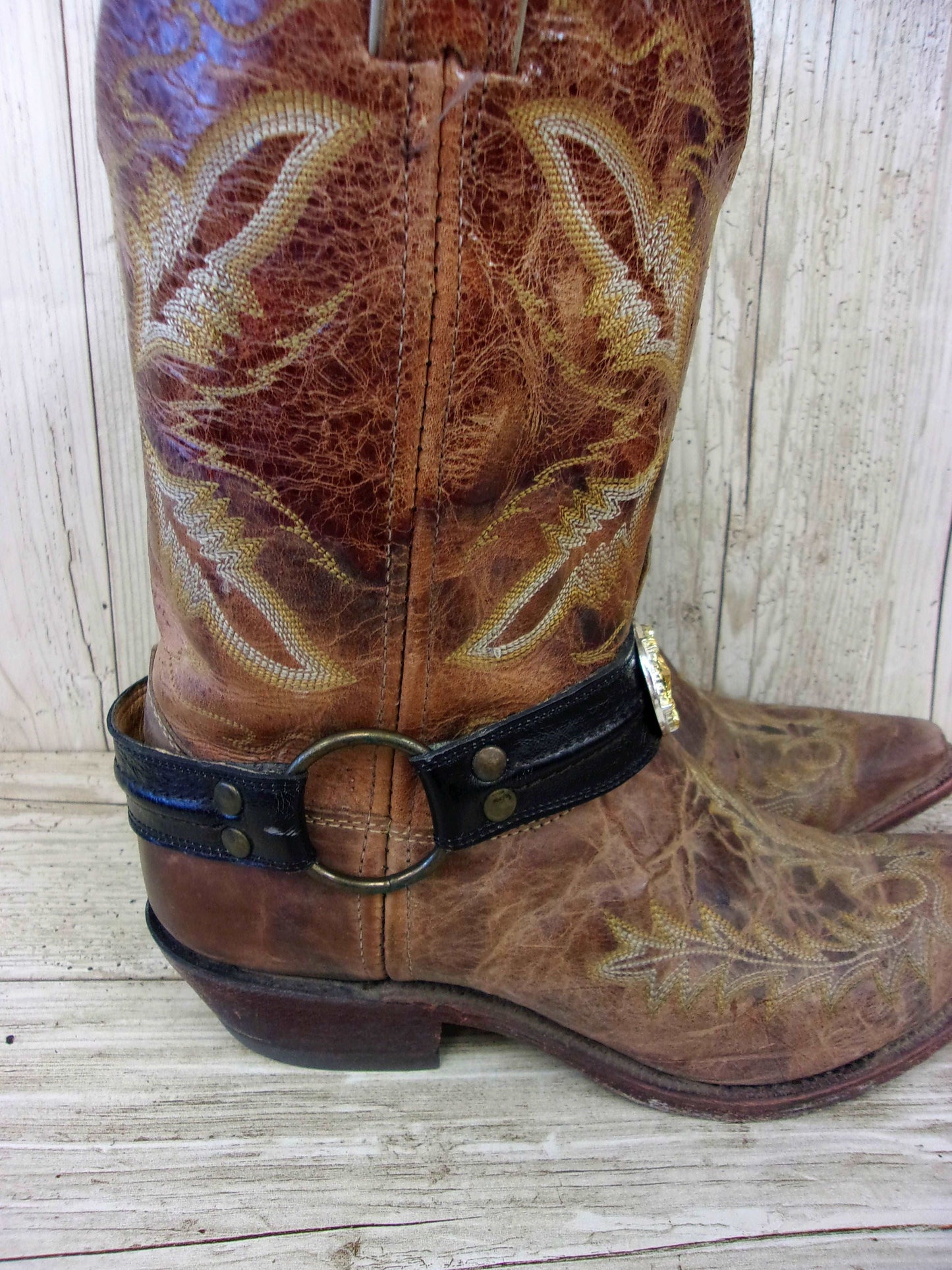 Boot Bracelet Decoration (Single) bw102 handcrafted from cowboy boots. Shop Apparel & Accessories at ChrisThompsonBags.com and buy the best boot accents, boot accessory, boot bling, boot bracelet, boot decor, boot jewelry, boot wrap, cowboy boot bling, cowboy boot decor, cowgirl boot bling, decorate boots, ugg decoration, western boot decor at Chris Thompson Bags.