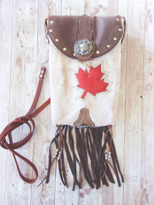 Cowboy Boot Crossbody Fringe Hipster Bag HP774 handcrafted from cowboy boots. Shop all unique leather western handbags, purses and totes at Chris Thompson Bags