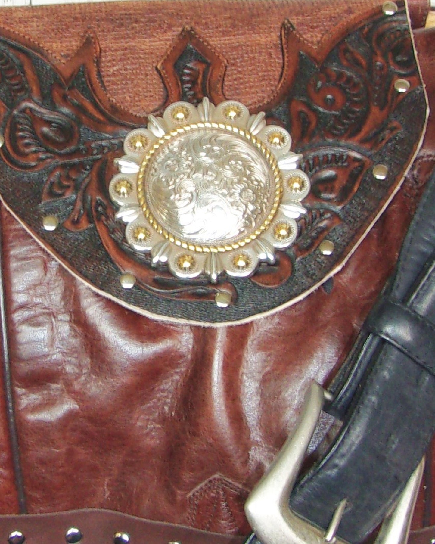 Cowboy Boot Laptop Tote LT35 handcrafted from cowboy boots. Shop Handbags at ChrisThompsonBags.com and buy the best boot purse, cowboy boot purse, cowgirl handbag, leather laptop tote, recycled cowboy boots, unique gift for her, unique gift for him, unique travel bag, western diaper bag, western laptop tote, western travel bag, XL cowboy Boot Purse, XL leather tote at Chris Thompson Bags.