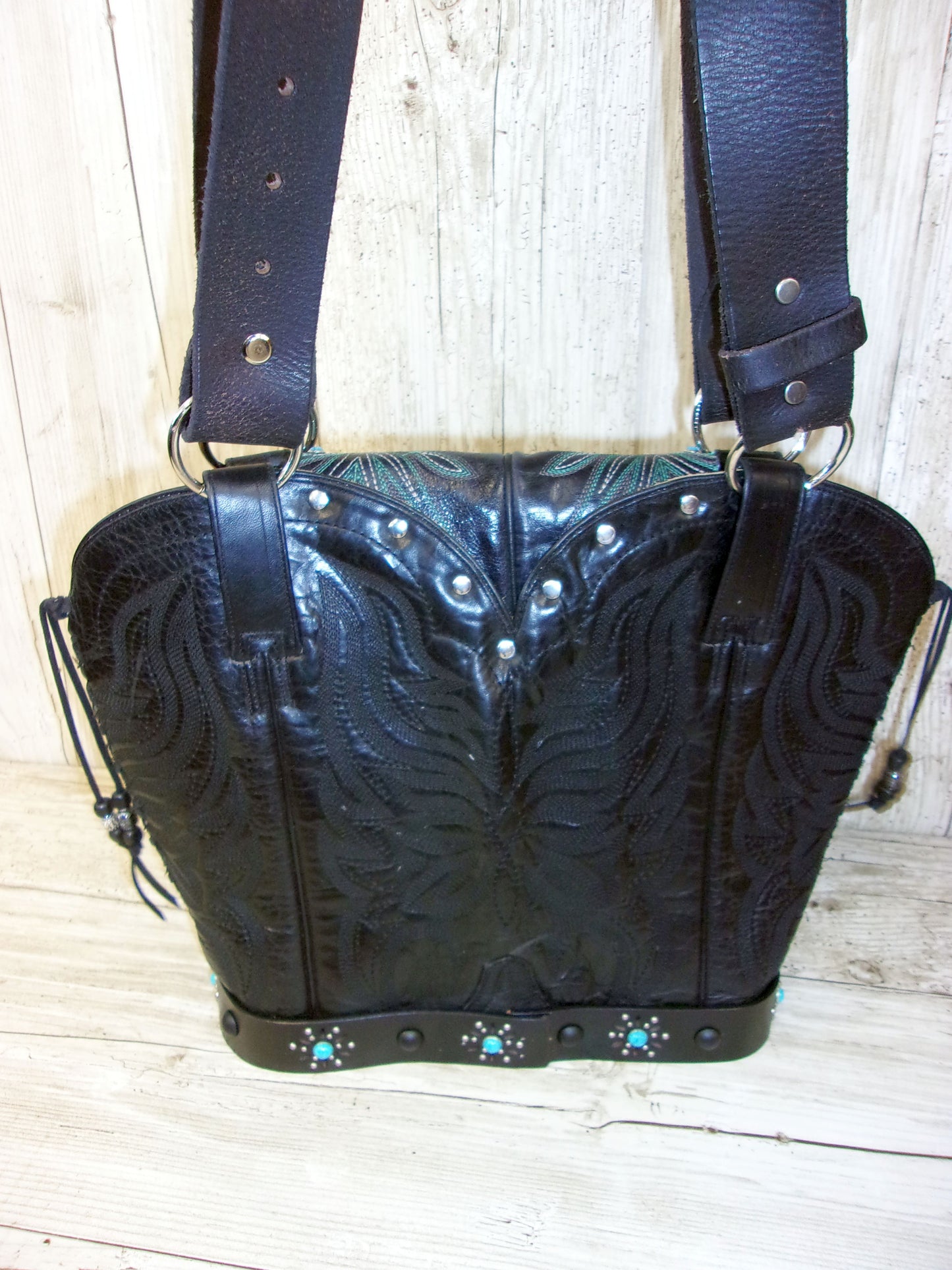 Double Cowboy Boot Purse DB330 handcrafted from cowboy boots. Shop Handbags at ChrisThompsonBags.com and buy the best boot top purse, Country Chic, country fashion, country style, cowboy boot lover, cowboy boot purse, Cowgirl Chic, cowgirl style, luxury handbag, rodeo purse, western chic, western fashion, western style at Chris Thompson Bags.