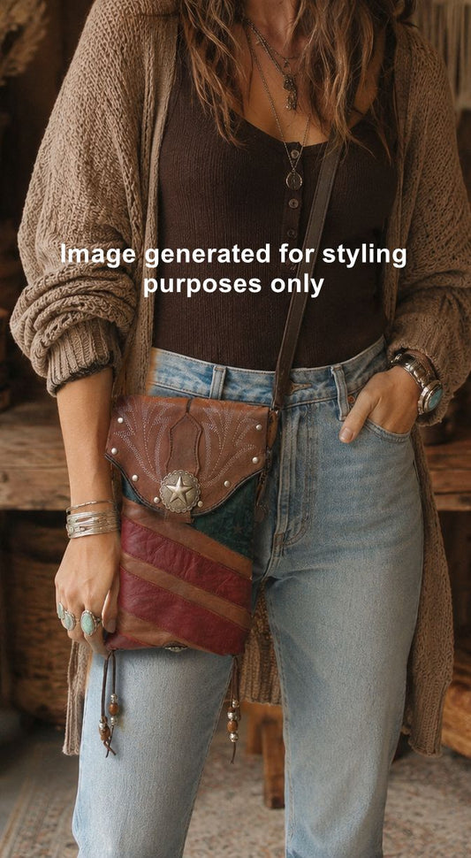 Cowboy Boot Crossbody Hipster Bag HP1151