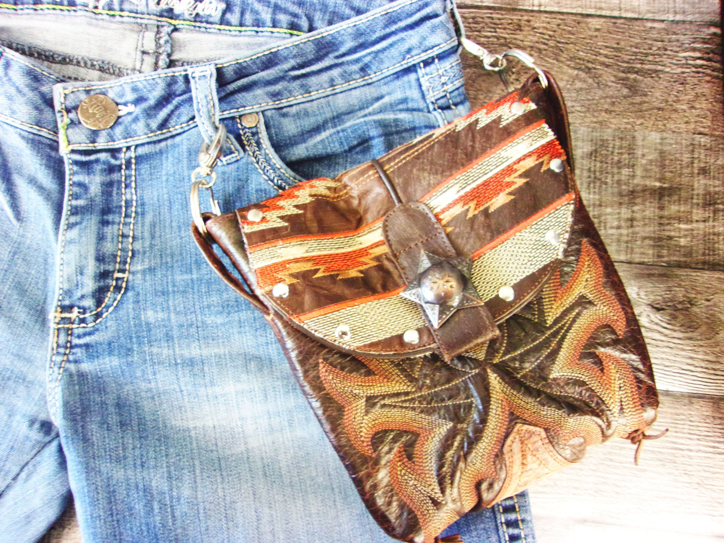 Mini Hipster Cowboy Boot Purse BB16 handcrafted from cowboy boots. Shop Handbags, Wallets & Cases at ChrisThompsonBags.com and buy the best boot purse, cowboy boot purse, cowboy boot purses, cowgirl gift, cowgirl handbag, cowgirl purse, recycled cowboy boots, small leather bag, small leather purse, small western purse, unique gift for her, western hipster, western purse at Chris Thompson Bags.