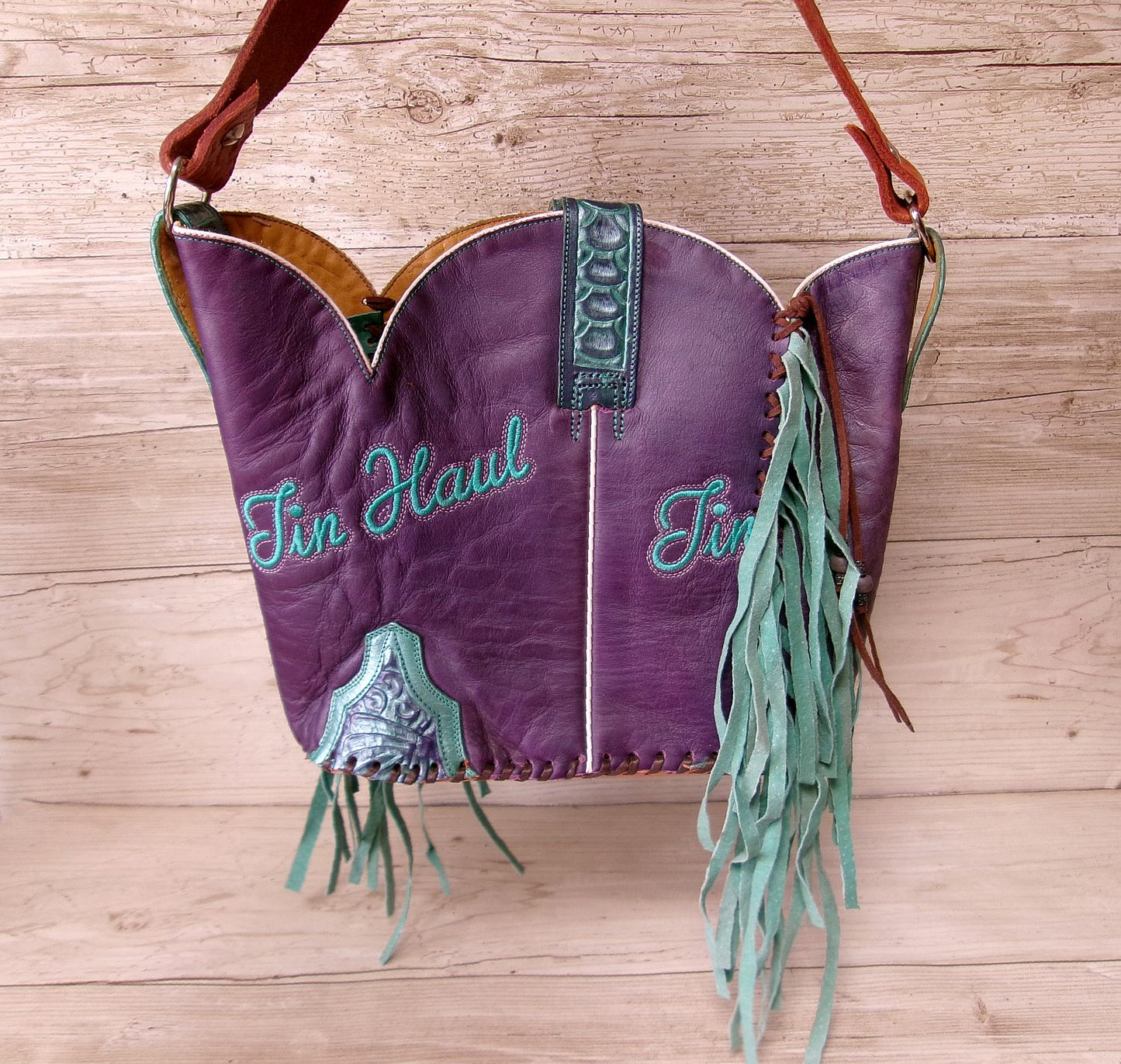 Bucket Bag Cowboy Boot Fringe Purse BK141