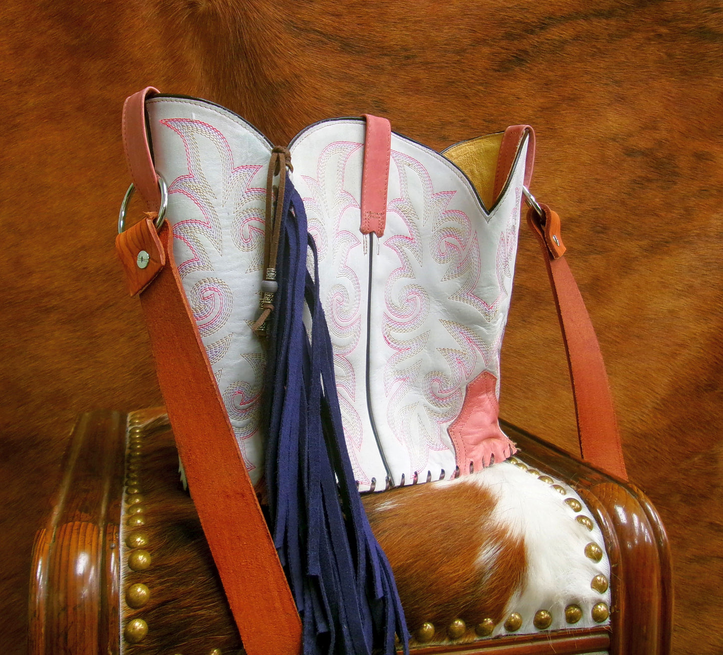 Bucket Bag Cowboy Boot Fringe Purse BK142
