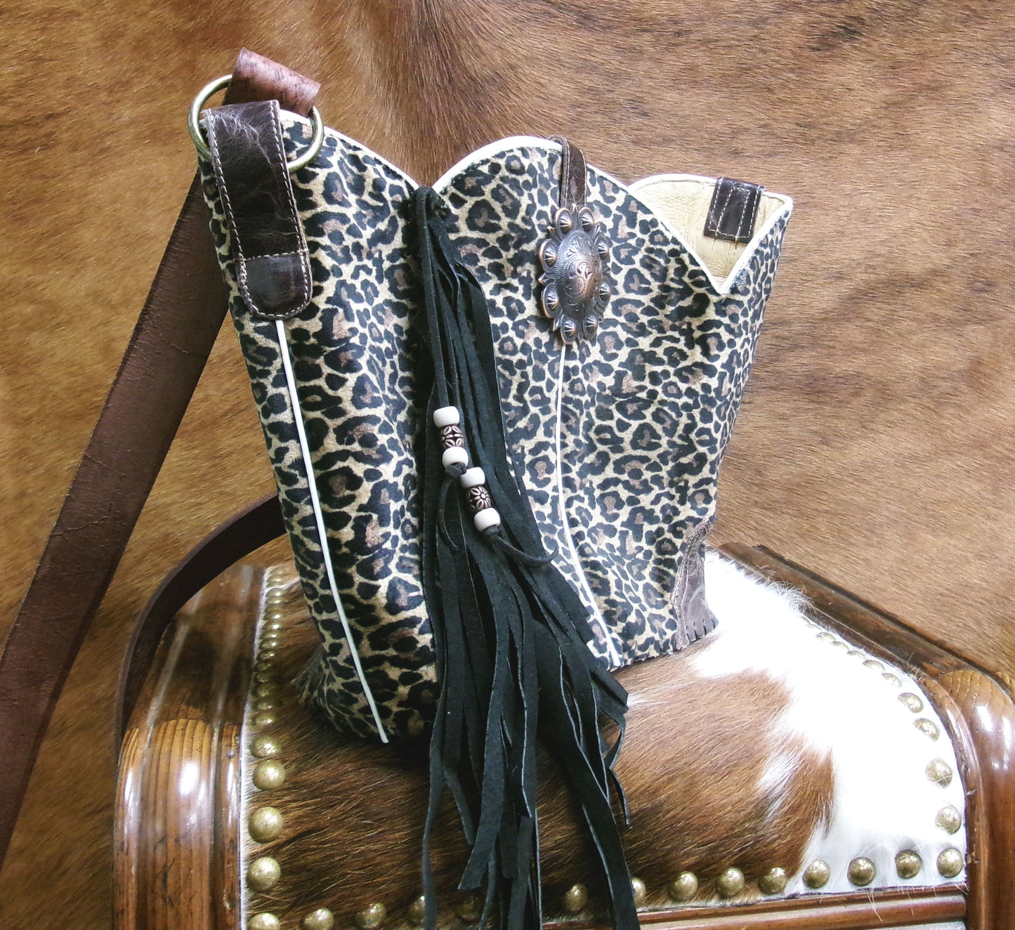 Bucket Bag Cowboy Boot Fringe Purse BK146