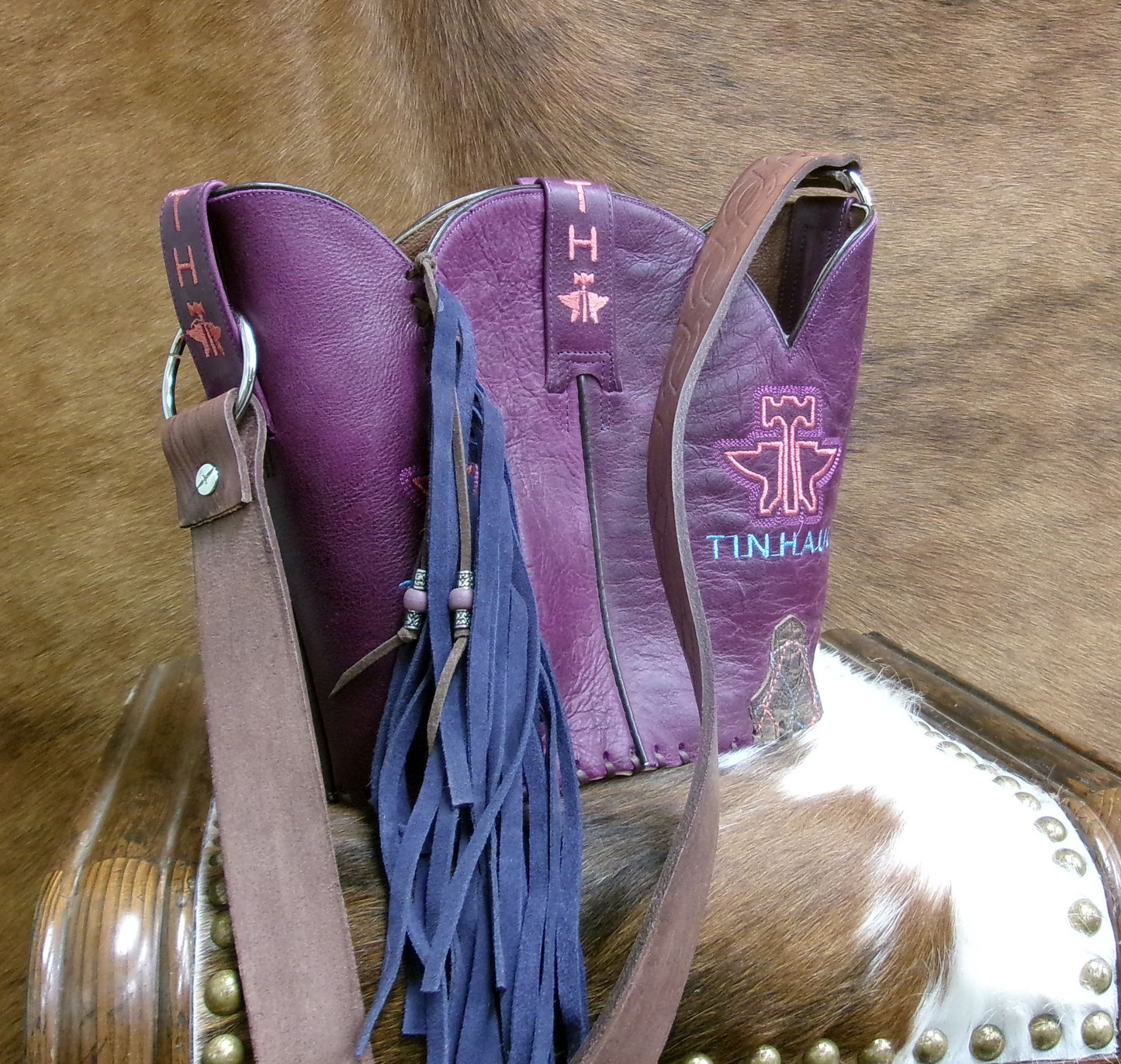 Bucket Bag Cowboy Boot Fringe Purse BK147