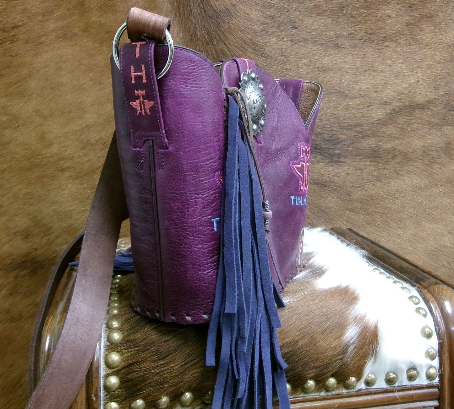 Bucket Bag Cowboy Boot Fringe Purse BK147