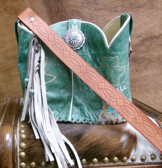 Bucket Bag Cowboy Boot Fringe Purse BK151