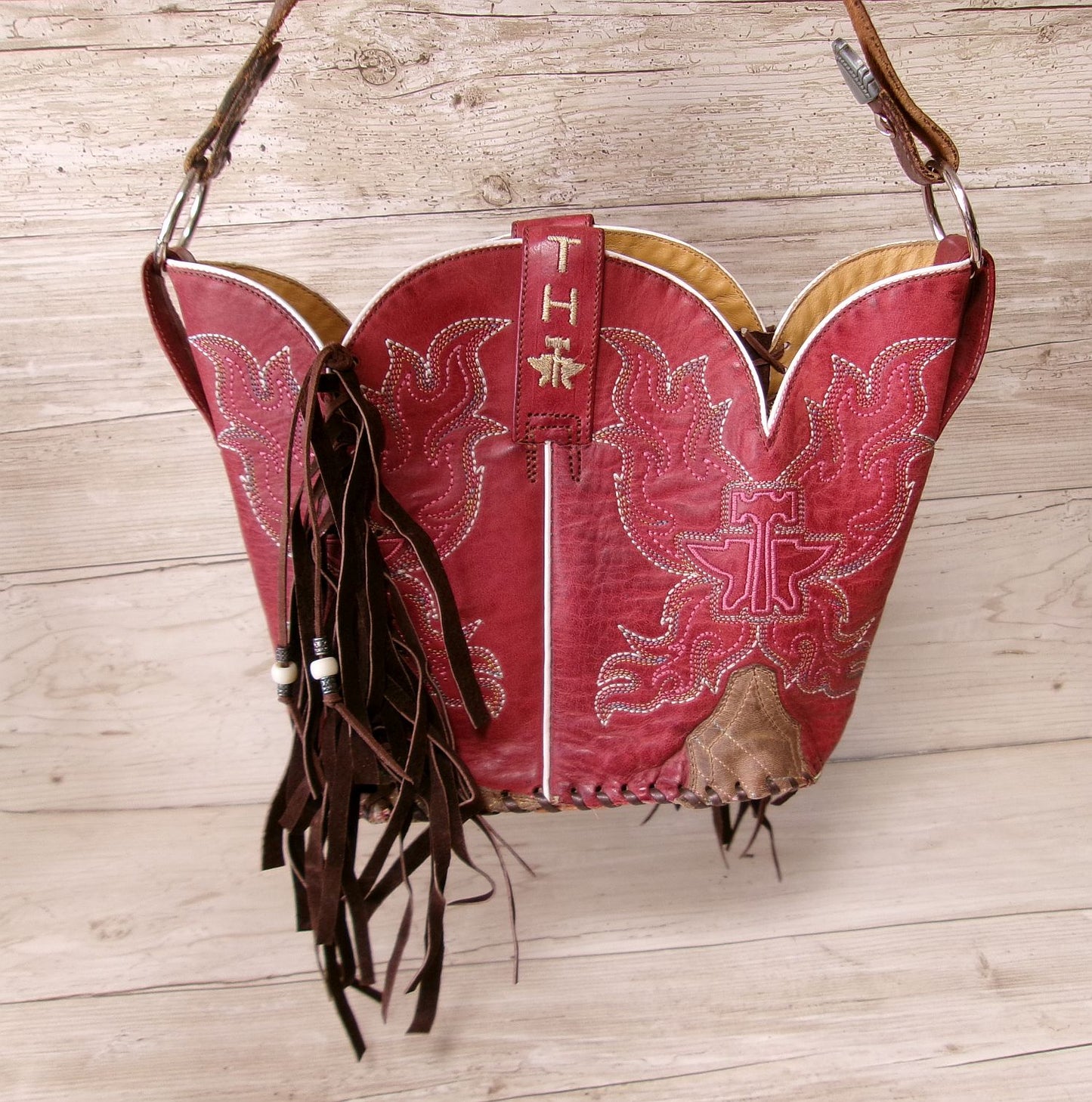 Bucket Bag Cowboy Boot Fringe Purse BK153
