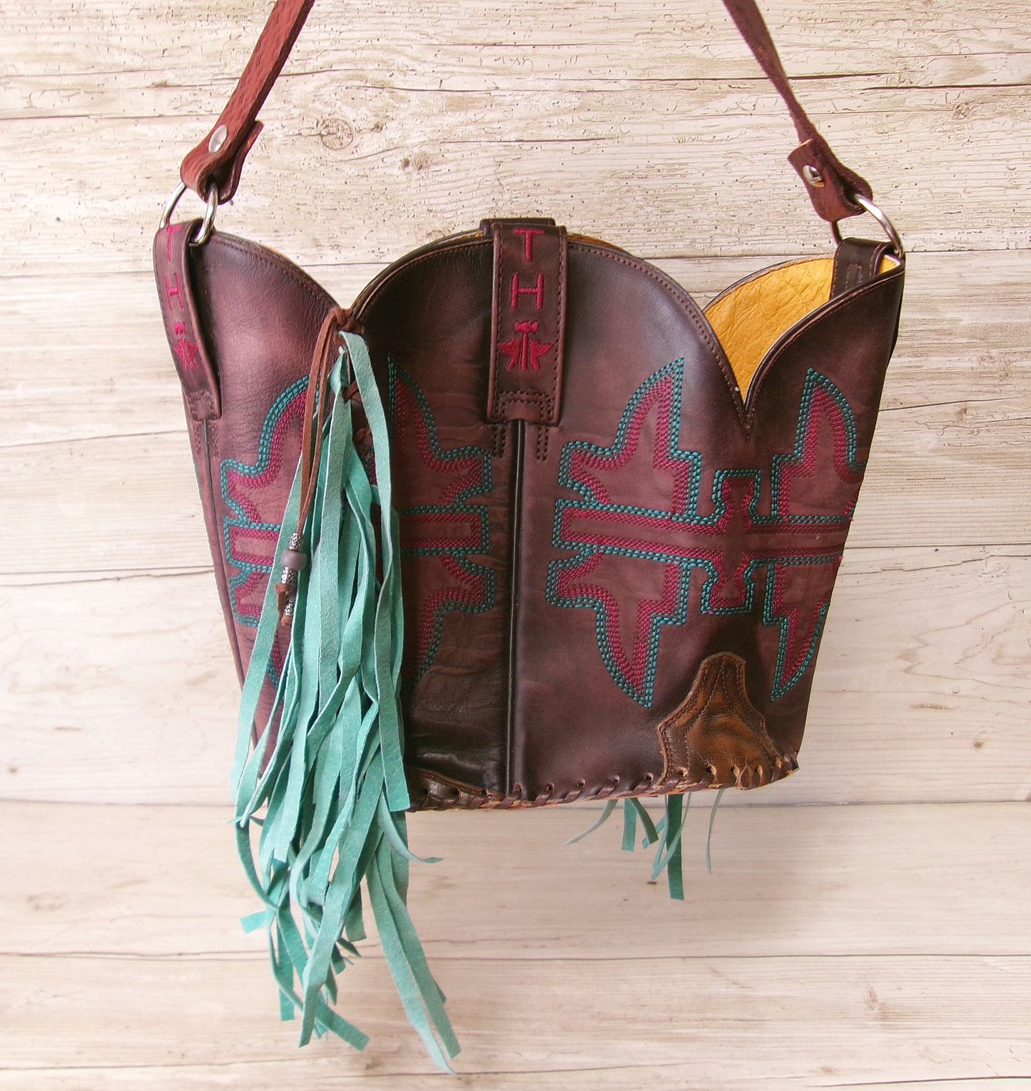 Bucket Bag Cowboy Boot Fringe Purse BK154