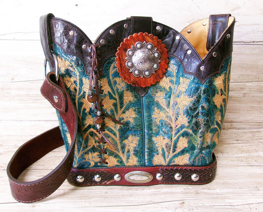 Bucket Bag Cowboy Boot Purse BK158