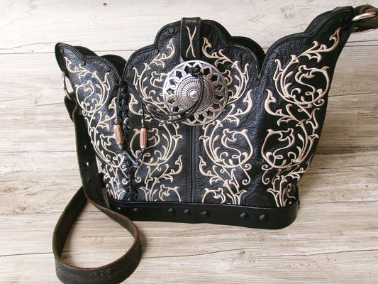 Bucket Bag Cowboy Boot Purse BK160