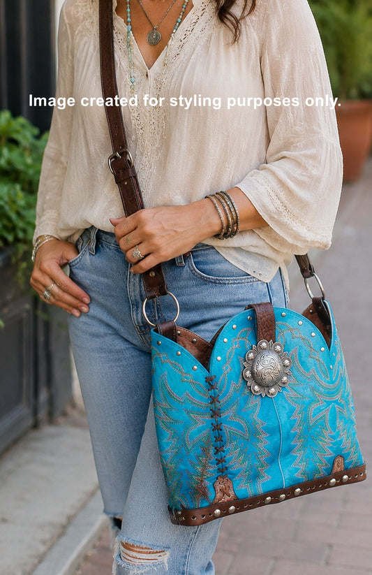 Bucket Bag Cowboy Boot Purse BK162