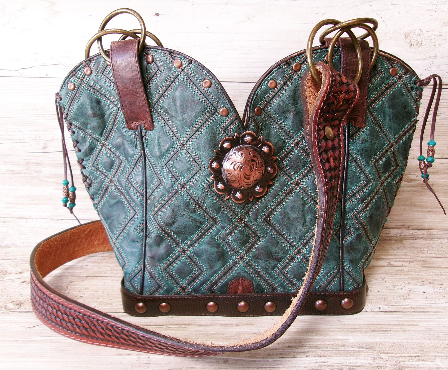 Double Cowboy Boot Purse BK165
