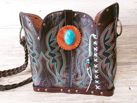 Bucket Bag Cowboy Boot Purse BK167