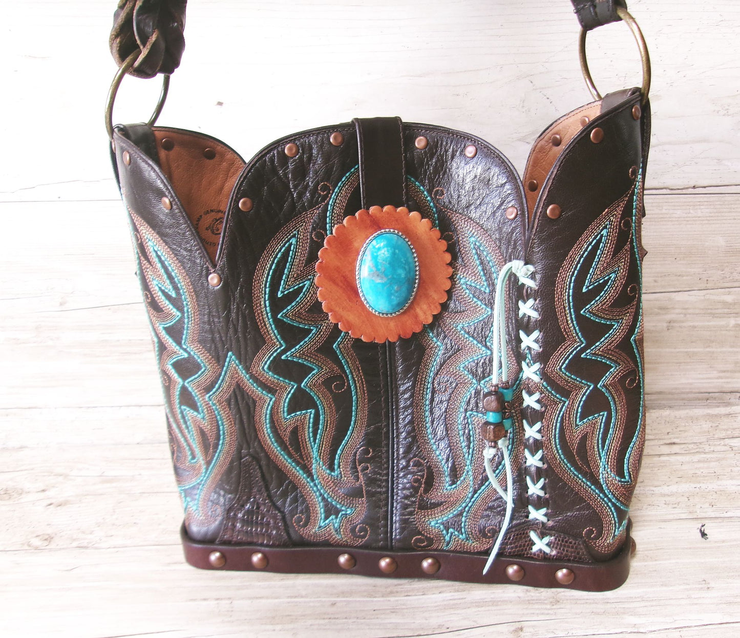 Bucket Bag Cowboy Boot Purse BK167