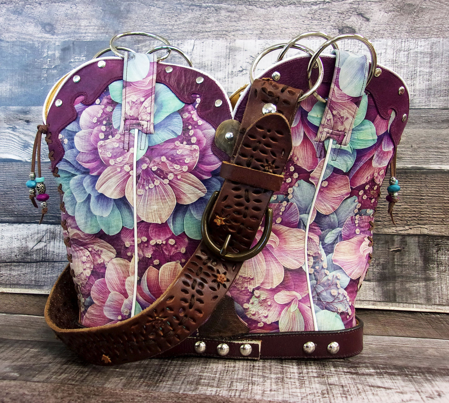 Double Cowboy Boot Purse DB342