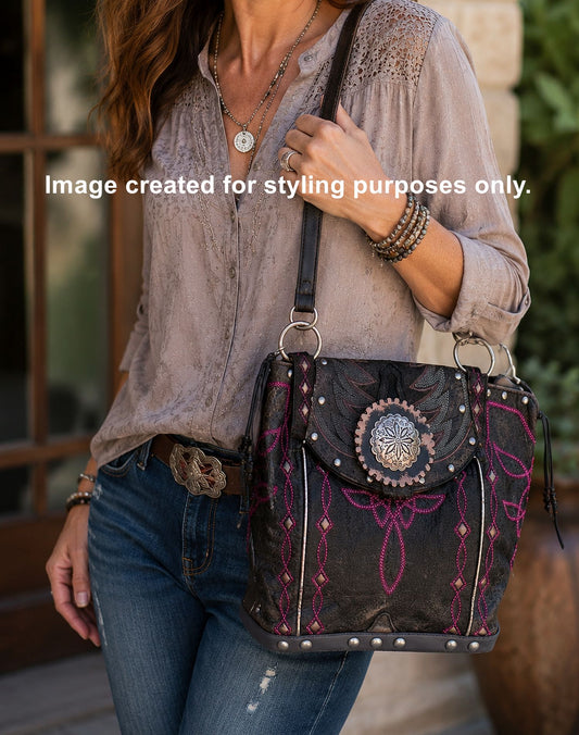 Double Cowboy Boot Purse DB362