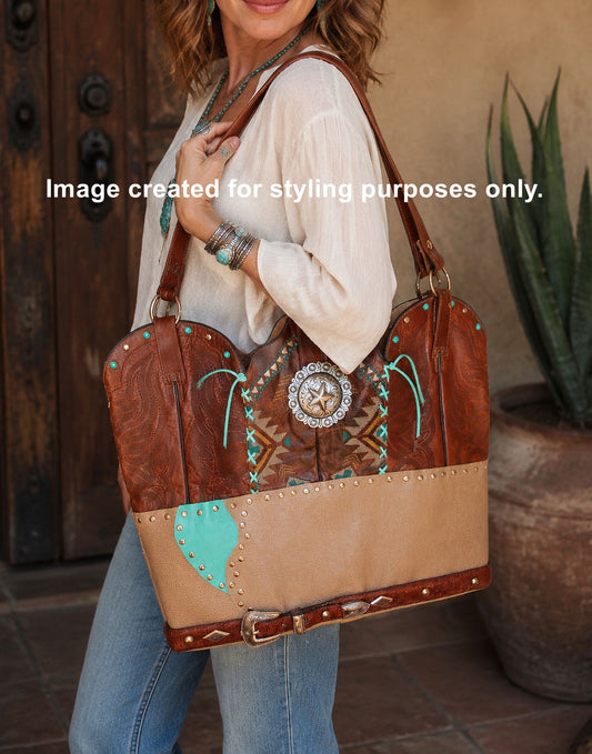 Cowboy Boot Business Tote LT31