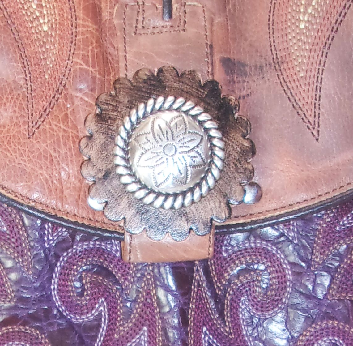 Cowboy Boot Crossbody Hipster Purse HP952 handcrafted from cowboy boots. Shop all unique leather western handbags, purses and totes at Chris Thompson Bags
