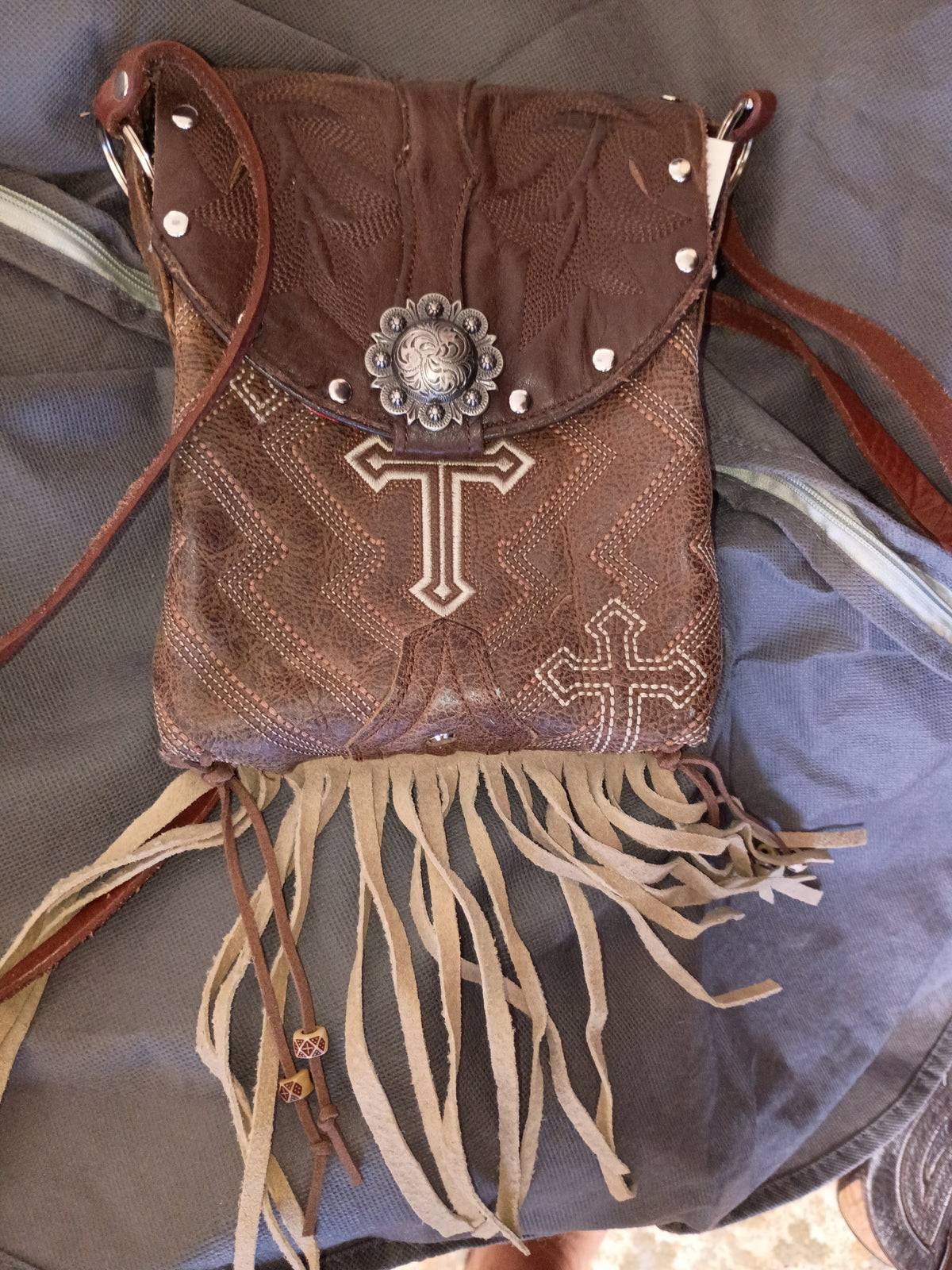 Small Cowboy Boot Purse with Fringe sm135