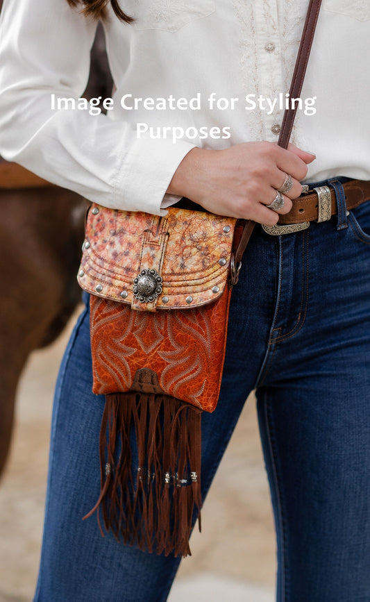 Small Cowboy Boot Purse with Fringe sm234