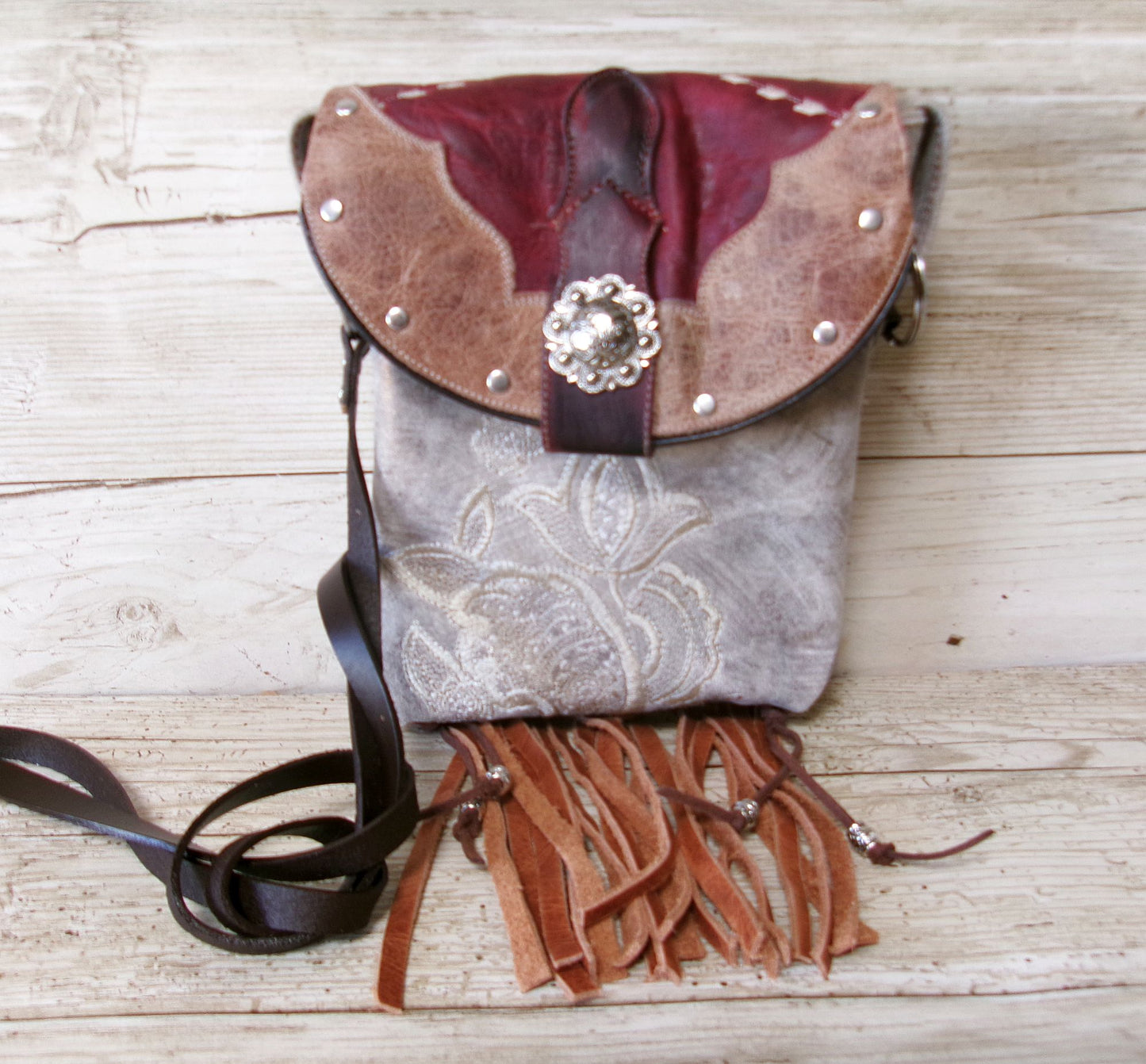 Small Cowboy Boot Purse with Fringe sm308