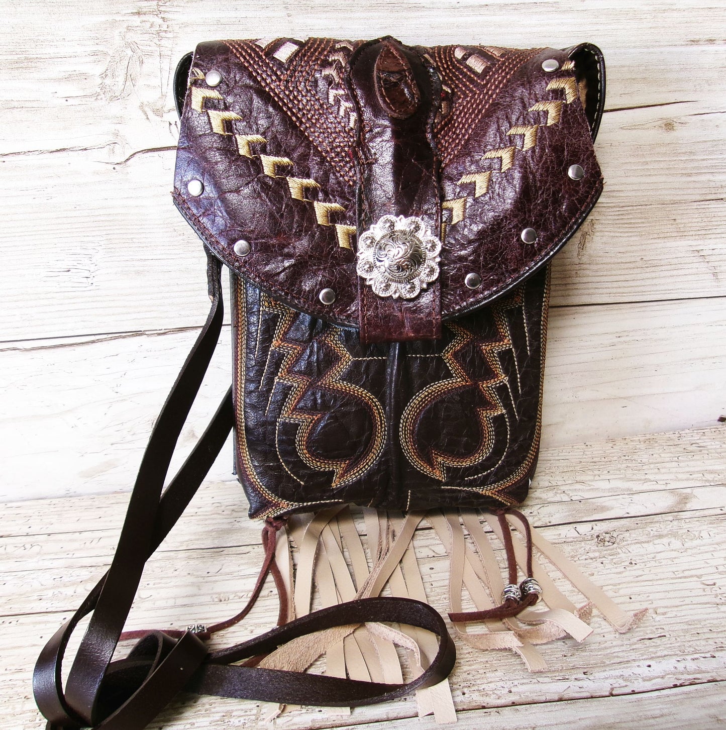 Small Cowboy Boot Purse with Fringe sm314