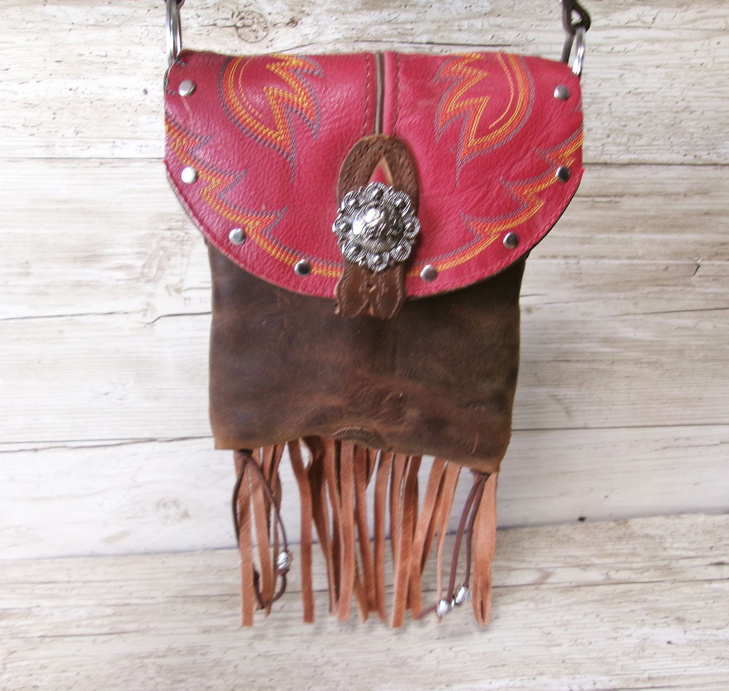 Small Cowboy Boot Purse with Fringe sm316