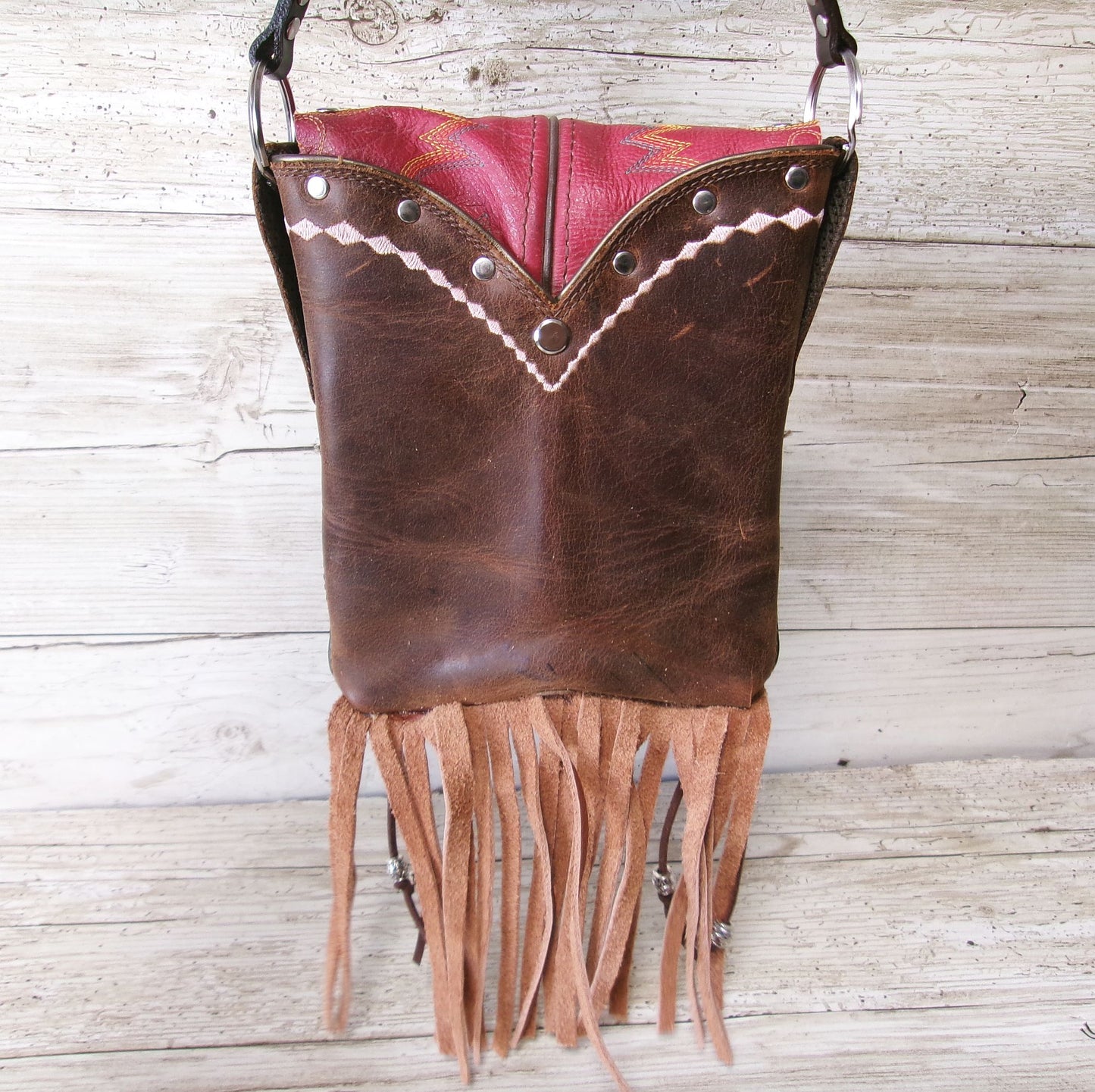Small Cowboy Boot Purse with Fringe sm316