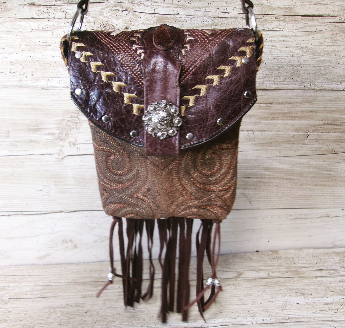 Small Cowboy Boot Purse with Fringe sm317