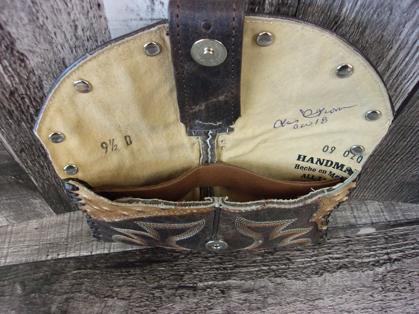 Wallet/Card Holder WC19 handcrafted from cowboy boots. Shop Handbags, Wallets & Cases at ChrisThompsonBags.com and buy the best card holder, country centerpiece, Country Chic, country style, Cowgirl Chic, cowgirl gift, cowgirl style, unique gift for her, wallet at Chris Thompson Bags.