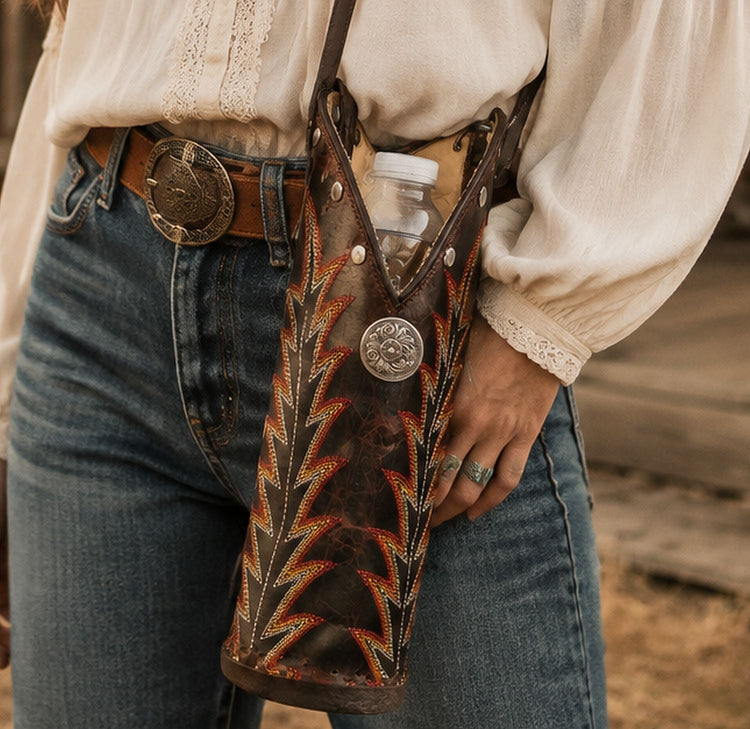 Cowboy Boot Water Bottle Totes