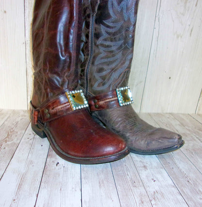 Boot Bracelet Decoration (Pair) wr02 handcrafted from cowboy boots. Shop all unique leather western handbags, purses and totes at Chris Thompson Bags