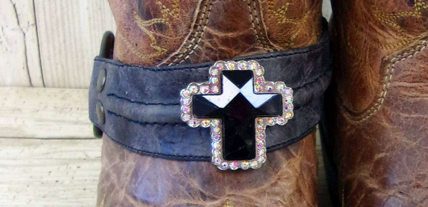 Boot Bracelet Decoration (Single) bw100 handcrafted from cowboy boots. Shop Apparel & Accessories at ChrisThompsonBags.com and buy the best boot accents, boot accessory, boot bling, boot bracelet, boot decor, boot jewelry, boot wrap, cowboy boot bling, cowboy boot decor, cowgirl boot bling, decorate boots, ugg decoration, western boot decor at Chris Thompson Bags.