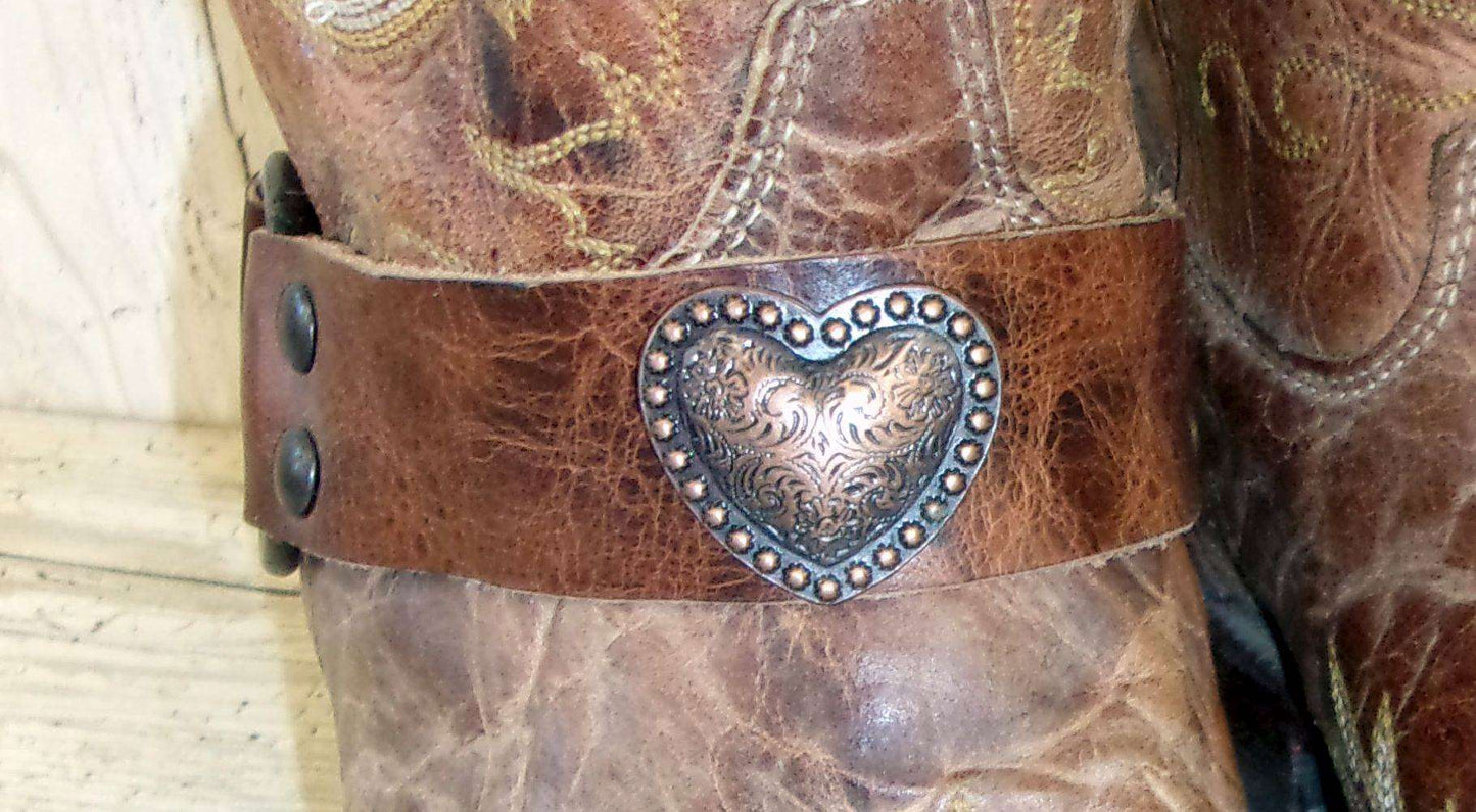 Boot Bracelet Decoration (Single) bw95 handcrafted from cowboy boots. Shop Apparel & Accessories at ChrisThompsonBags.com and buy the best boot accents, boot accessory, boot bling, boot bracelet, boot decor, boot jewelry, boot wrap, cowboy boot bling, cowboy boot decor, cowgirl boot bling, decorate boots, ugg decoration, western boot decor at Chris Thompson Bags.