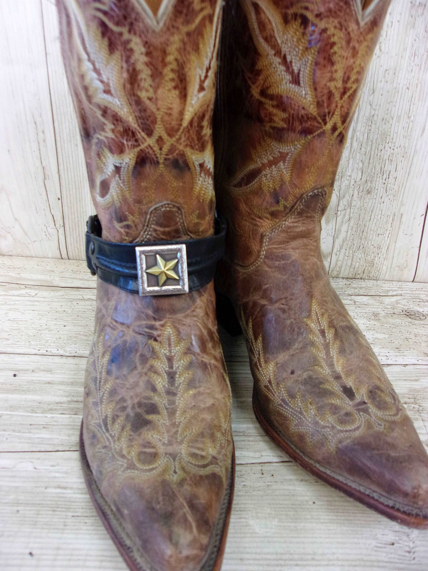 Boot Bracelet Decoration (Single) bw99 handcrafted from cowboy boots. Shop Apparel & Accessories at ChrisThompsonBags.com and buy the best boot accents, boot accessory, boot bling, boot bracelet, boot decor, boot jewelry, boot wrap, cowboy boot bling, cowboy boot decor, cowgirl boot bling, decorate boots, ugg decoration, western boot decor at Chris Thompson Bags.