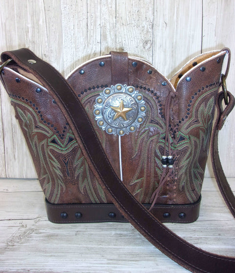 Bucket Bag Cowboy Boot Purse BK129