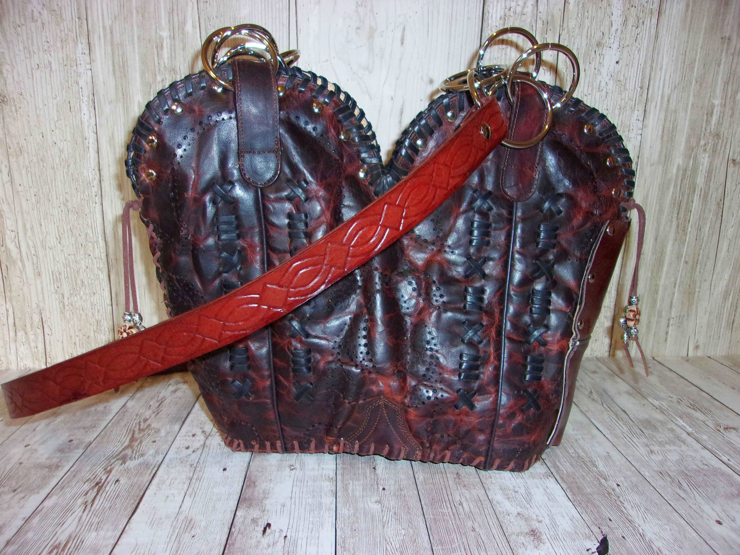 Concealed Carry Cowboy Boot Purse CB126 handcrafted from cowboy boots. Shop Handbags at ChrisThompsonBags.com and buy the best 2nd amendment, conceal carry purse, concealed carry, concealed for her, concealedcarry purse, cowboy boot purse, cowgirl concealed, handgun bag, leather conceal bag, unique concealed, western conceal, western concealed at Chris Thompson Bags.