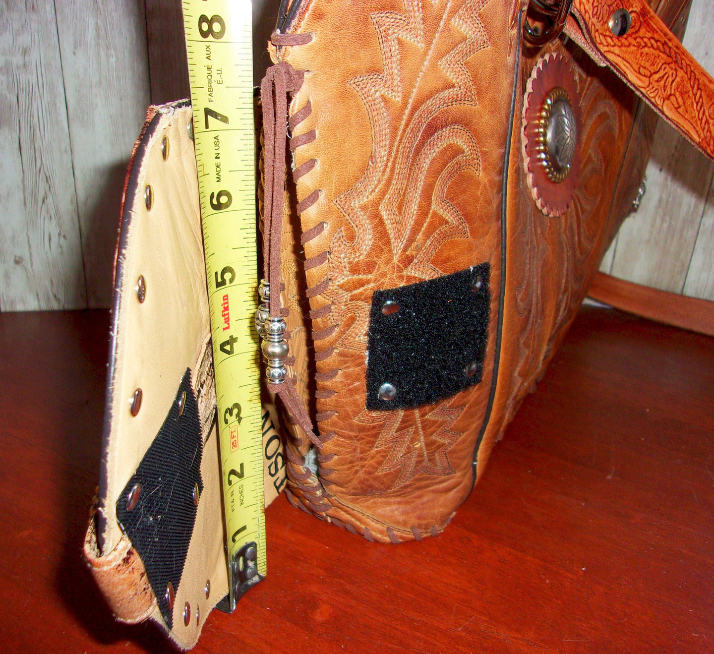 Concealed Carry Cowboy Boot Purse CB68 handcrafted from cowboy boots. Shop Handbags at ChrisThompsonBags.com and buy the best 2nd amendment, conceal carry purse, concealed carry, concealed for her, concealedcarry purse, cowboy boot purse, cowgirl concealed, handgun bag, leather conceal bag, unique concealed, western conceal, western concealed at Chris Thompson Bags.