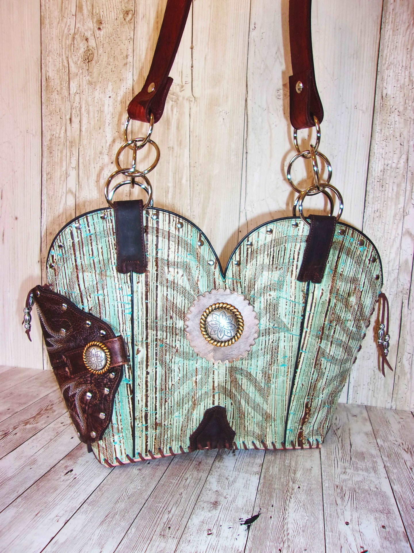 Concealed Carry Cowboy Boot Purse CB79 handcrafted from cowboy boots. Shop Handbags at ChrisThompsonBags.com and buy the best 2nd amendment, conceal carry purse, concealed carry, concealed for her, concealedcarry purse, cowboy boot purse, cowgirl concealed, handgun bag, leather conceal bag, unique concealed, western conceal, western concealed at Chris Thompson Bags.