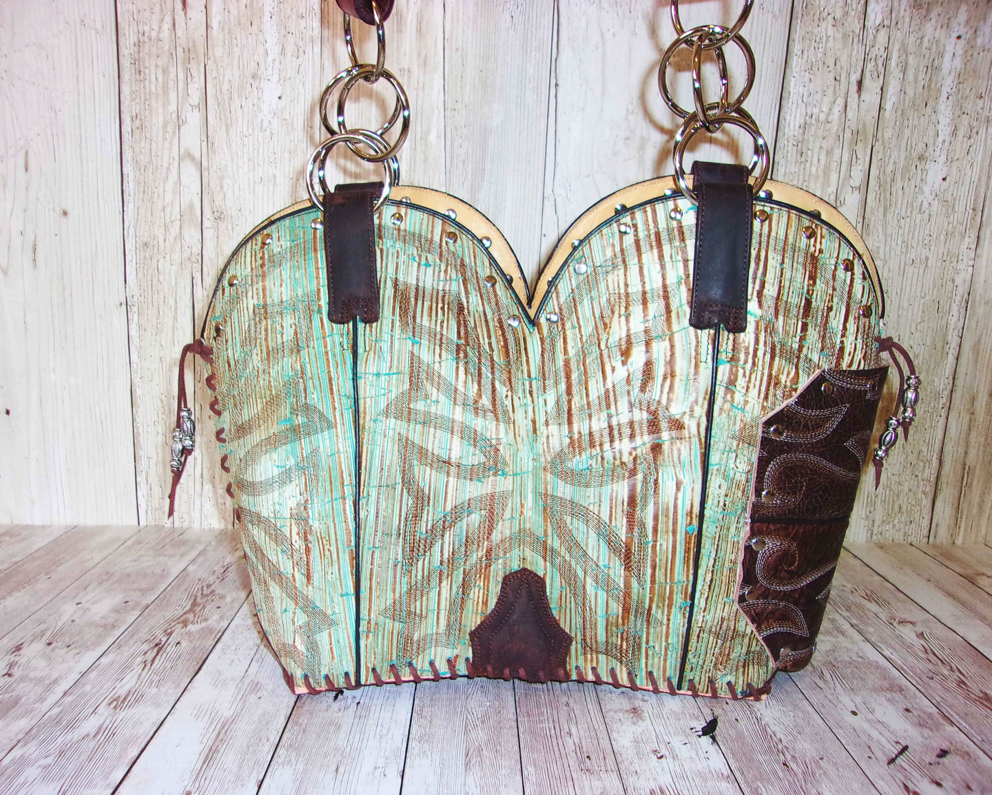 Concealed Carry Cowboy Boot Purse CB79 handcrafted from cowboy boots. Shop Handbags at ChrisThompsonBags.com and buy the best 2nd amendment, conceal carry purse, concealed carry, concealed for her, concealedcarry purse, cowboy boot purse, cowgirl concealed, handgun bag, leather conceal bag, unique concealed, western conceal, western concealed at Chris Thompson Bags.