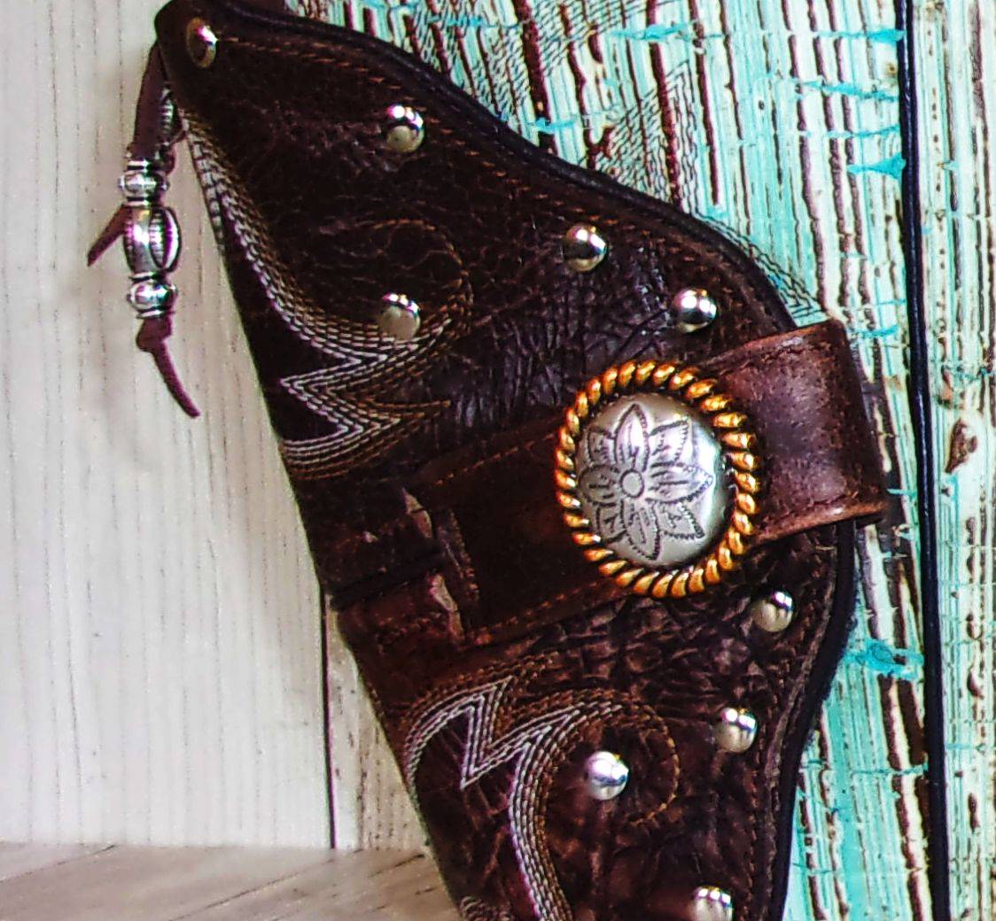 Concealed Carry Cowboy Boot Purse CB79 handcrafted from cowboy boots. Shop Handbags at ChrisThompsonBags.com and buy the best 2nd amendment, conceal carry purse, concealed carry, concealed for her, concealedcarry purse, cowboy boot purse, cowgirl concealed, handgun bag, leather conceal bag, unique concealed, western conceal, western concealed at Chris Thompson Bags.