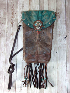 Cowboy Boot Crossbody Fringe Hipster Bag HP606