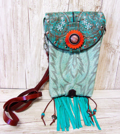 Cowboy Boot Crossbody Fringe Hipster Bag HP804