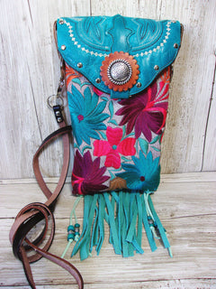 Cowboy Boot Crossbody Fringe Hipster Bag HP855