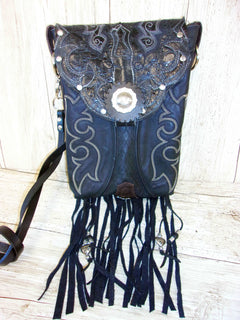 Cowboy Boot Crossbody Fringe Hipster Bag HP930