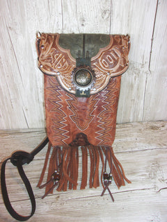 Cowboy Boot Crossbody Fringe Hipster Bag HP961